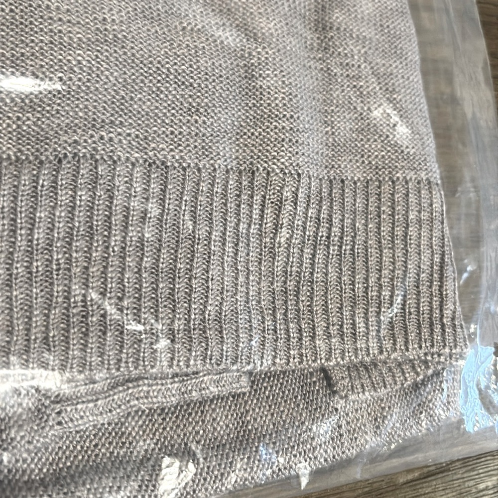 NWT [Vince Camuto] Drop Shoulder Long Sleeve Sweater in Carbon Womens Plus Sz 2x - Picture 5 of 6